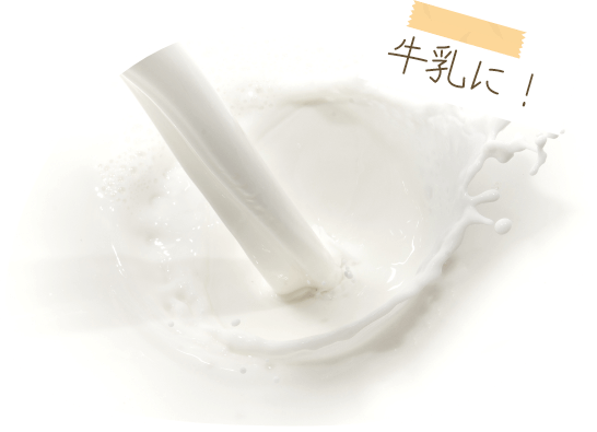 牛乳に！